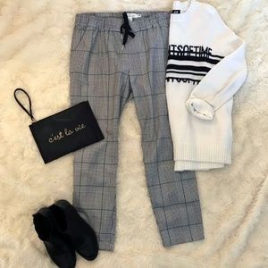 H&M Pull on Menswear Plaid Pants